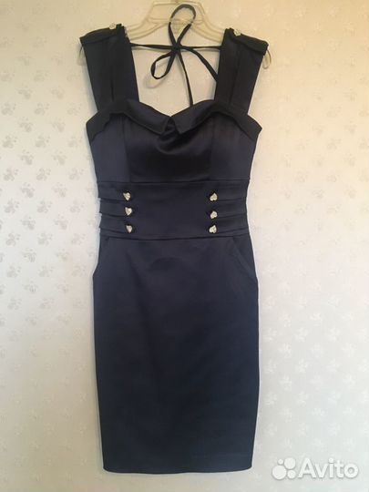 Коктельное деловое синее платье jadore 42-44 б/у