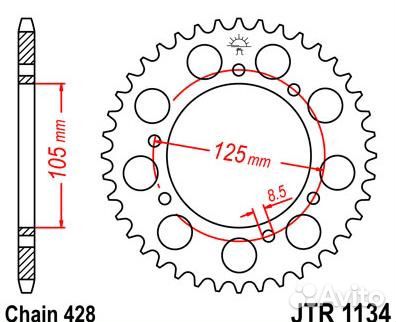 Звезда задняя JT Sprockets JTR1134.50
