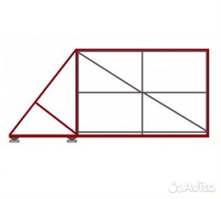 Ворота откатные 5,5*2 без покраски