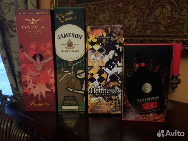 Коробки от элитного алкоголя