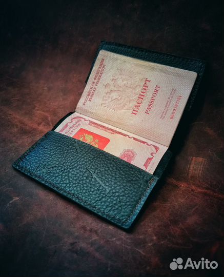 Обложка на паспорт натуральная кожа