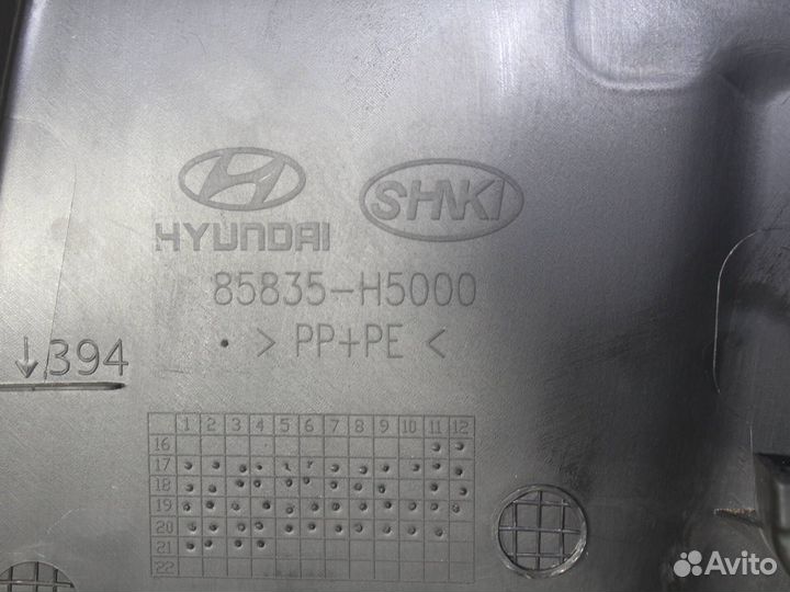 Обшивка стойки средней низ Hyundai Solaris 2