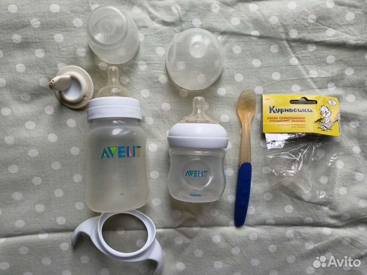 Бутылочки avent, ложка, соска
