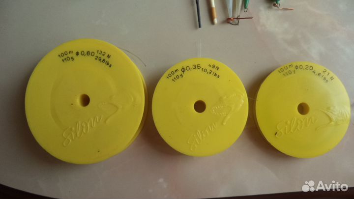 Леска, поплавки, крючки, катушки СССР, Франция