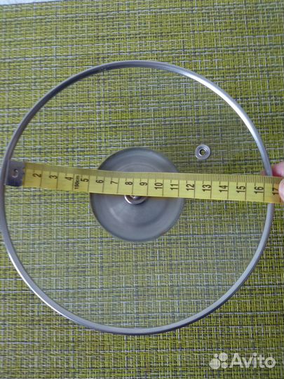 Крышка на ковшик с пароотводом стеклянная, 16 см