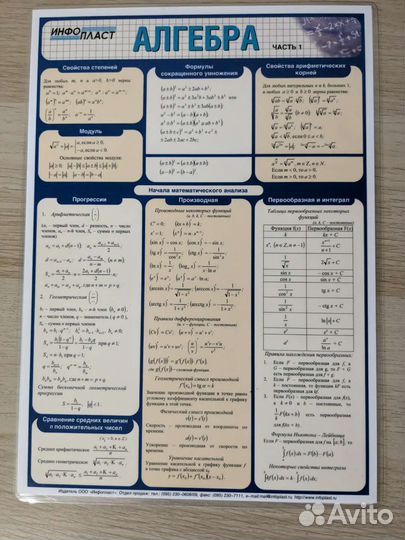 Информационные таблицы Инфопласт