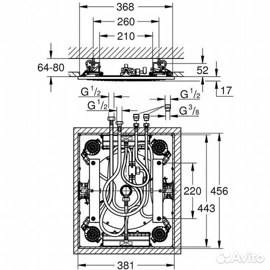 27939001 Rainshower F-Series Потолочный душ с 3 ре