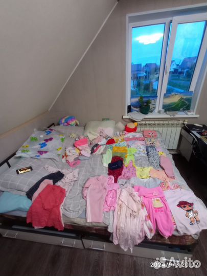 Вещи пакетом на девочку 56 62 68 74 86 92