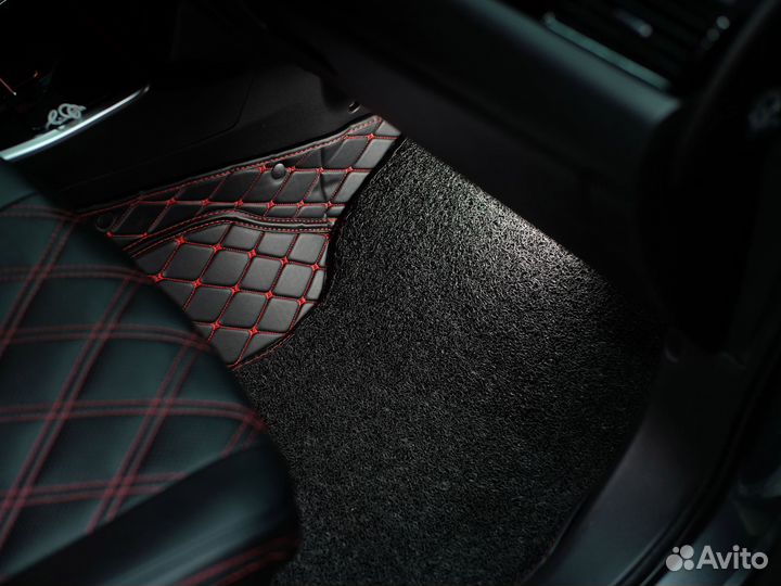 Коврики с бортиками из эко кожи в салон