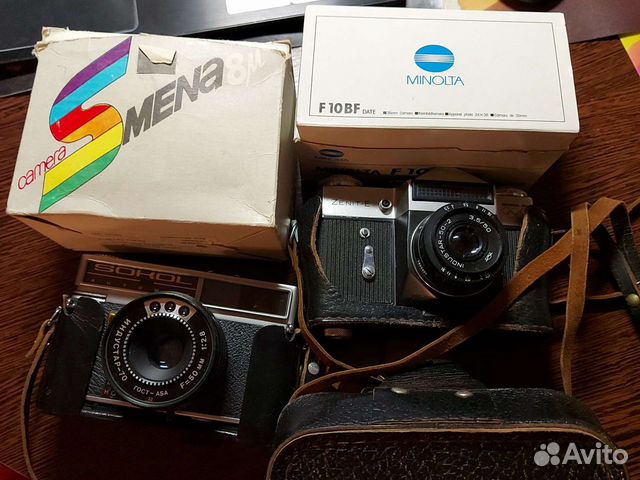 Зенит Е 80 Сокол автомат Ломо Смена 8м Минолта