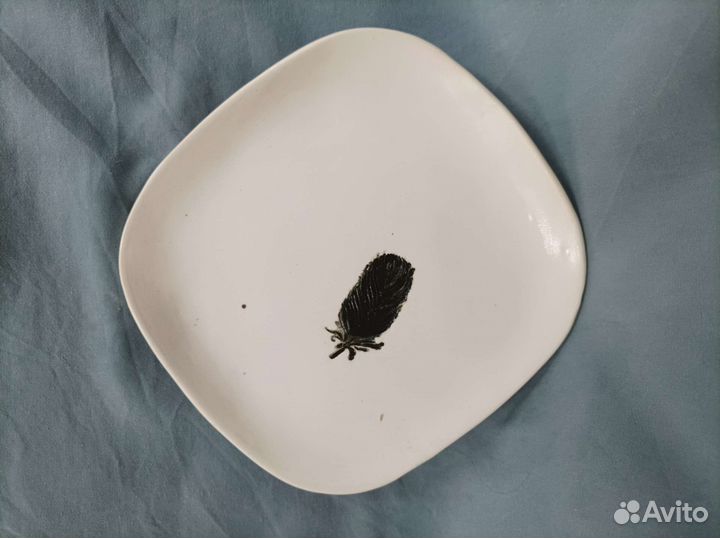 Посуда тарелка подсвечник керамика ручной работы