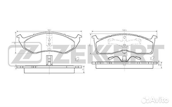 Колодки торм. диск. передн. Chrysler 300 M 98- Con