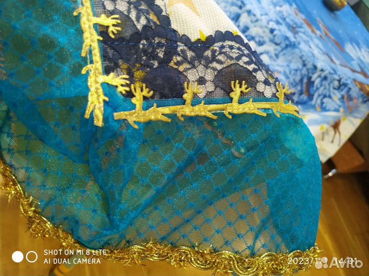 Скатерть квадратная 160/160 новогодняя