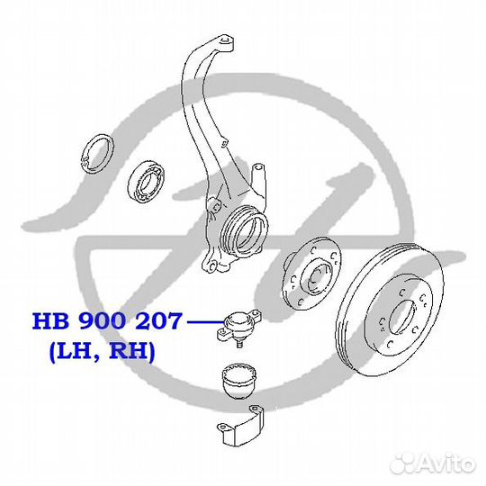Опора шаровая нижнего рычага передней подвески