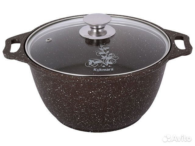 Кастрюля с антипригарным покрытием со стеклянной