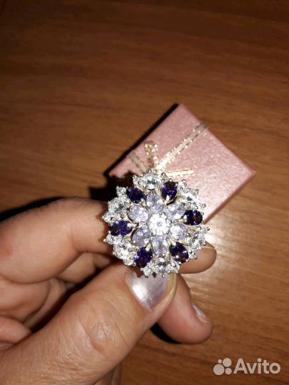 Кольцо серебро