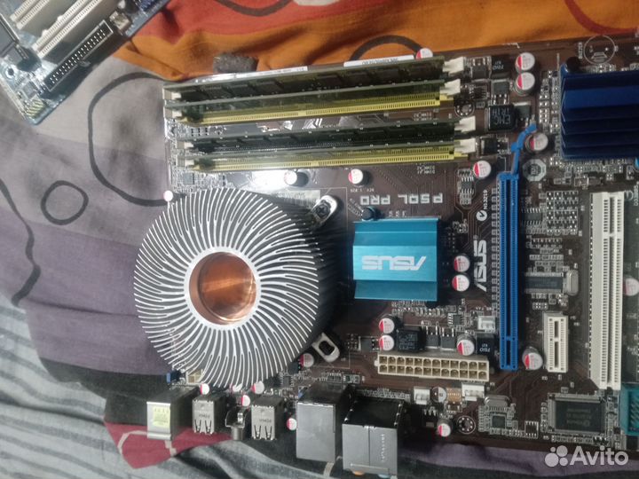Материнская плата с процессором озу бп видеокарта