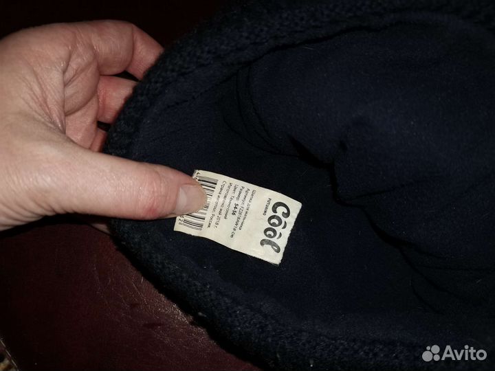 Шапка с натуральным помпоном