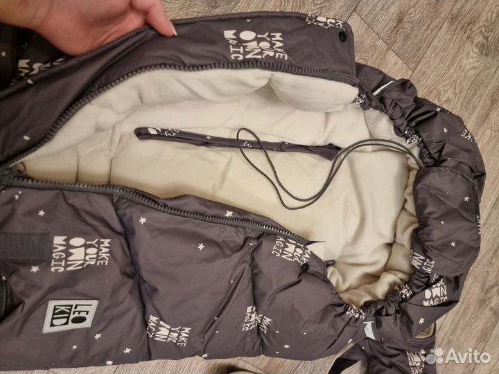 Зимний конверт в коляску leokid