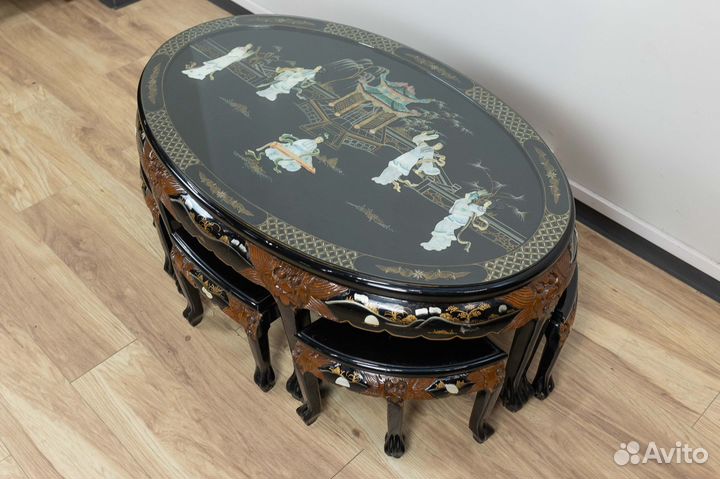 Старинный набор мебели для чайной церемонии