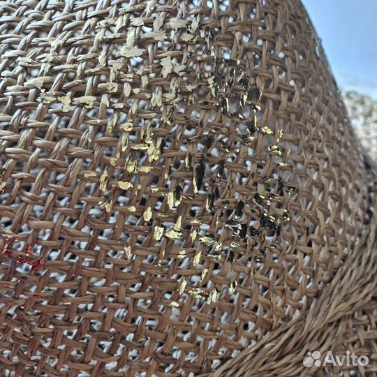 Шляпа соломенная дизайнерская с золочением, Италия