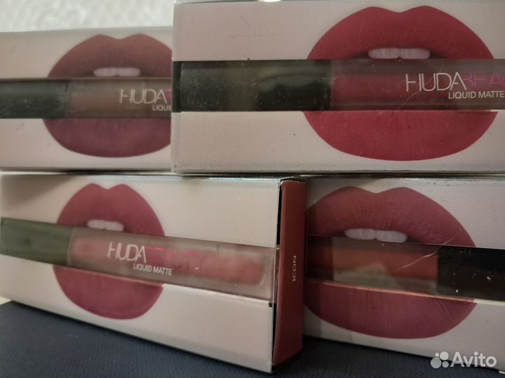 Huda beauty помада жидкая набор для женщин 4 шт