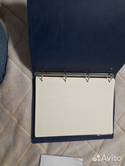 Кожаная папка на кольцах a4 новая