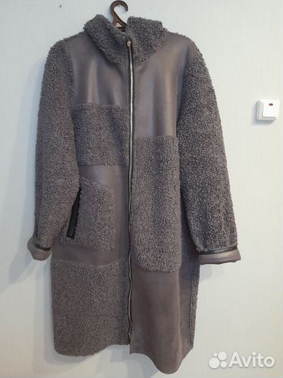 Дубленка искусственная женская 60 размер