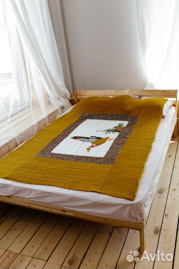 Плед вязаный охотнику и рыбаку