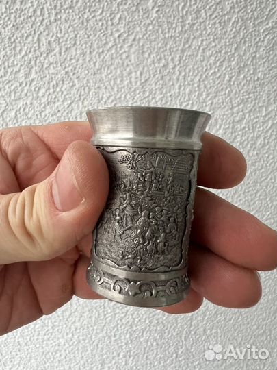 Стопка олово оловянная германия пьянка праздник