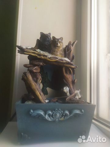 Декоративный водопад фонтан с подсветкой