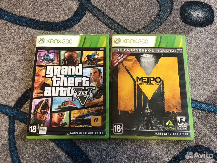 Xbox 360 + 2 игры