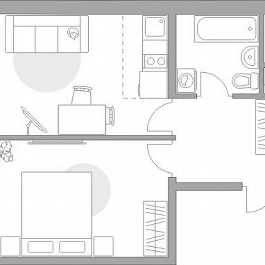 2-к. квартира, 32,8 м², 2/14 эт.