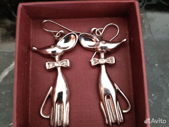 Серьги мышки,бижутерия