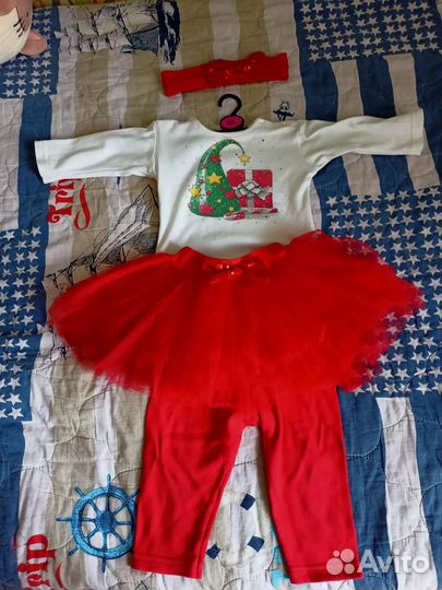 Новогодний костюм для девочки р.74