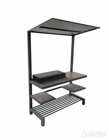 Мангал лофт с крышей