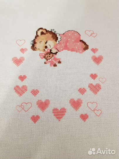 Детская метрика крестиком для девочки в наличии