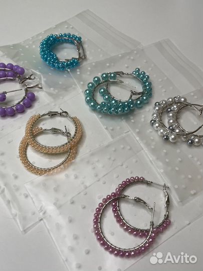 Серьги бисер