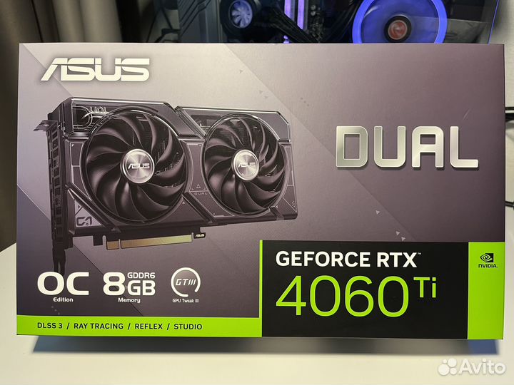 Новая RTX 4060 Ti Asus Dual OC Edition 8gb