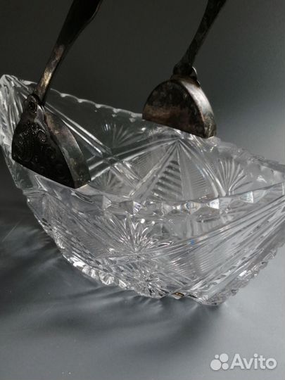 Хрустальная ладья СССР мельхиор