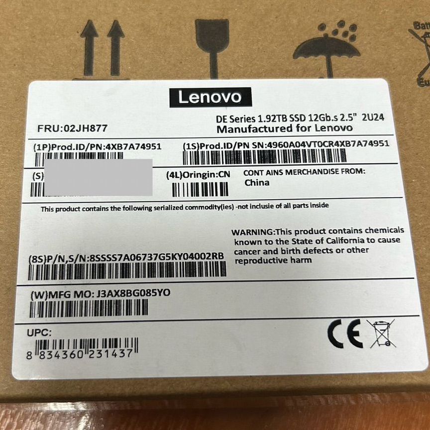 [02JH877] Жесткий Диск Lenovo Ssd 1.92tb 02jh877 De