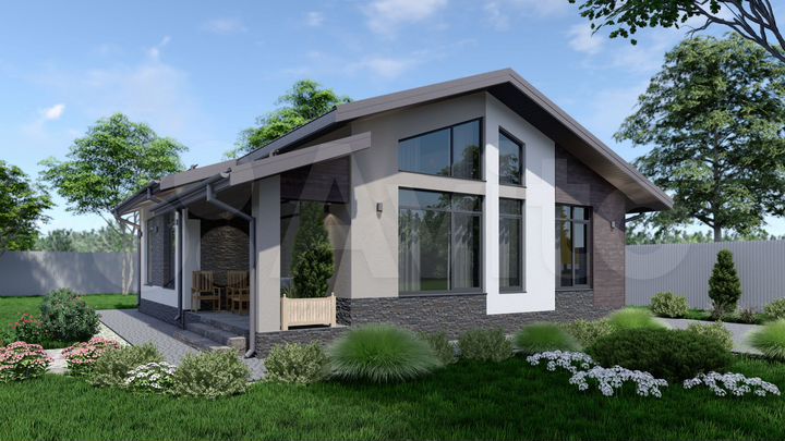 Дом 128 м² на участке 8 сот.