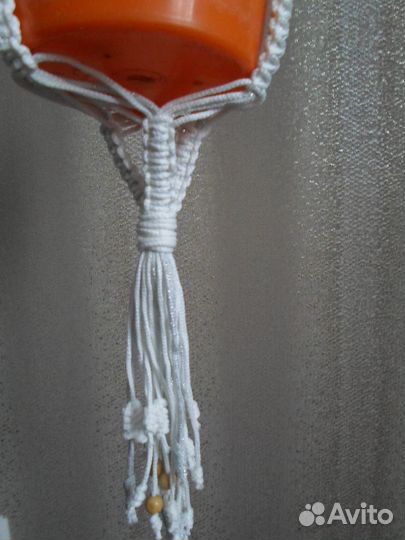 Кашпо подвесное макраме для цветы