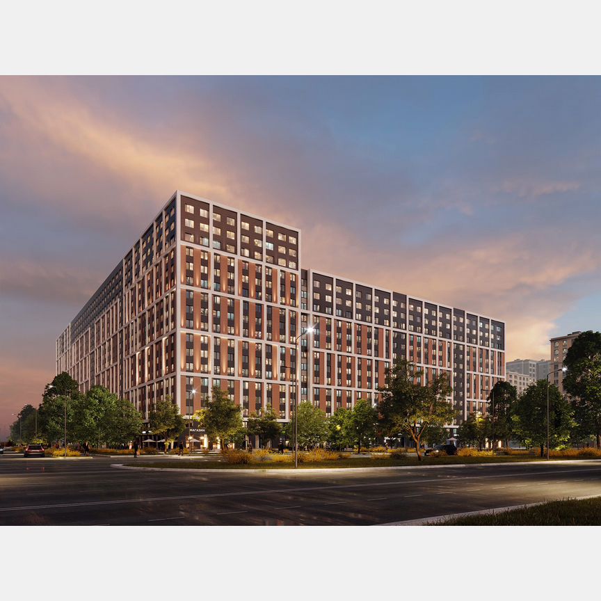 1-к. апартаменты, 41,1 м², 7/11 эт.