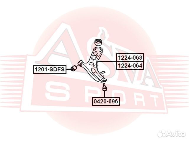 Рычаг Asva 1224-063