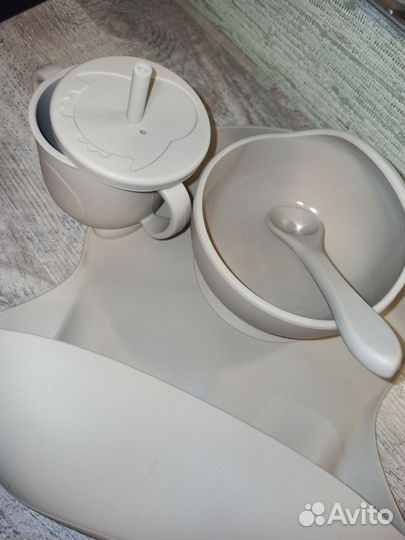 Посуда силиконовая детская новая