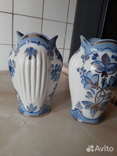 Вазы для цветов под гжель