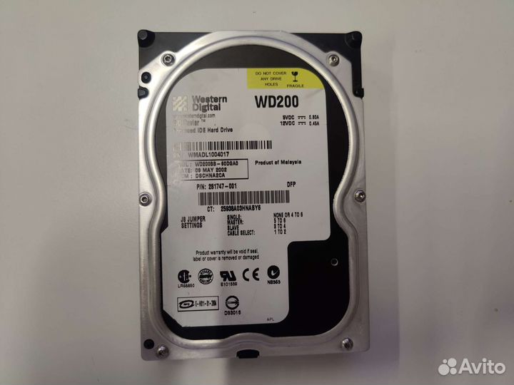Жесткий Диск IDE Western Digital Caviar 20Gb