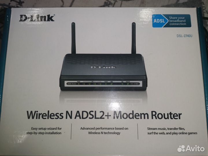 Модем-роутер D-Link 2740U (adsl WI-FI) 8