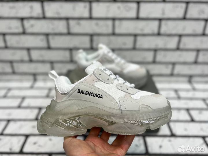 Кроссовки Balenciaga Triple-S Clear Sole White